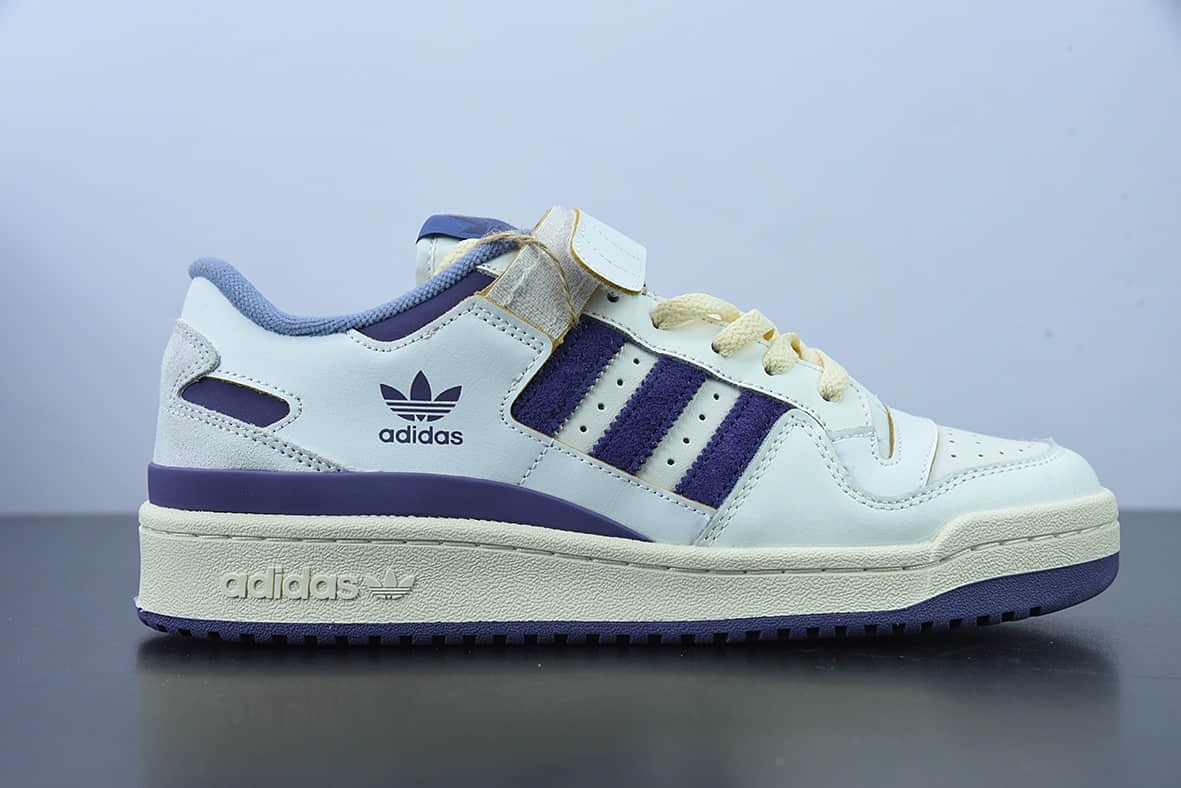 阿迪达斯 Adidas Originals Forum 84 Low杨幂同款奶油薰衣草复古休闲板鞋纯原版本 货号：GX4535