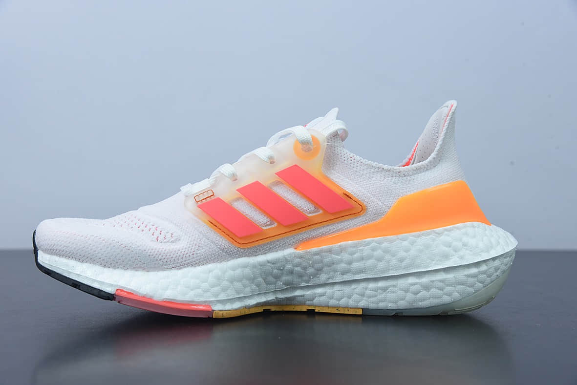 阿迪达斯 Adidas Ultra Boost 22 Consortium白橘新款8.0厚底爆米花跑鞋纯原版本 货号：GX5595