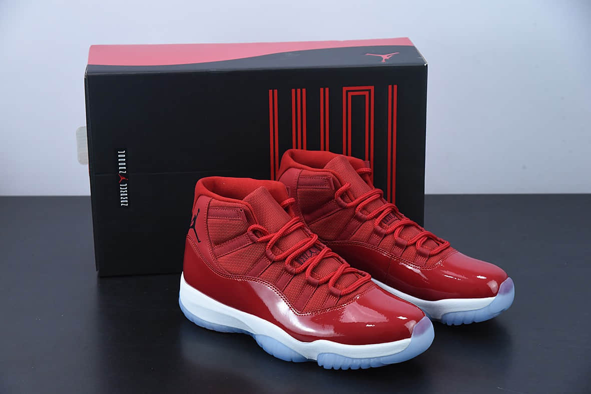 乔丹 Air Jordan 11 Retro “Gym Red” AJ11 高帮大学红乔丹11代篮球运动鞋纯原版本 货号：378037-623