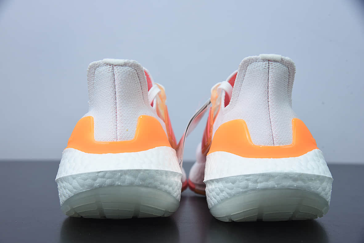 阿迪达斯 Adidas Ultra Boost 22 Consortium白橘新款8.0厚底爆米花跑鞋纯原版本 货号：GX5595