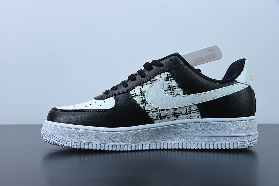耐克Nike Air Force 1 黑白金爱心款情人节限定小香风空军一号低帮休闲板鞋纯原版本 货号：CZ0270-001