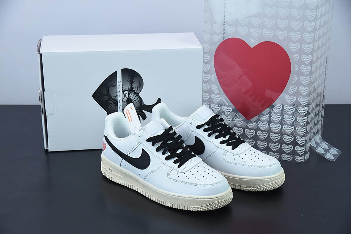 耐克 Nike Air Force 1 Low 空军一号情人节限定苏格兰风格爱心vibe做旧风低帮百搭休闲板鞋纯原版本 货号：CW2288-112