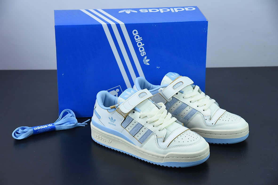 阿迪达斯 Adidas originals Forum 84 Low “Carolina Blue”北卡蓝奶白蓝复古文化休闲鞋纯原版本 货号： GZ1893