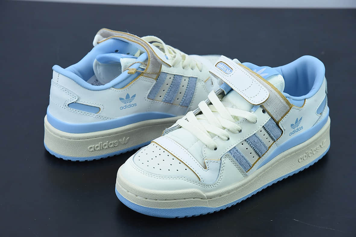 阿迪达斯 Adidas originals Forum 84 Low “Carolina Blue”北卡蓝奶白蓝复古文化休闲鞋纯原版本 货号： GZ1893