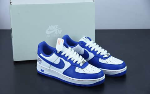 耐克 Nike Air Force 1 Low ’07 NBA篮网联名白蓝空军一号低帮休闲板鞋纯原版本 货号：315122-141