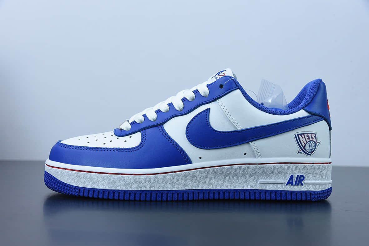 耐克 Nike Air Force 1 Low ’07 NBA篮网联名白蓝空军一号低帮休闲板鞋纯原版本 货号：315122-141