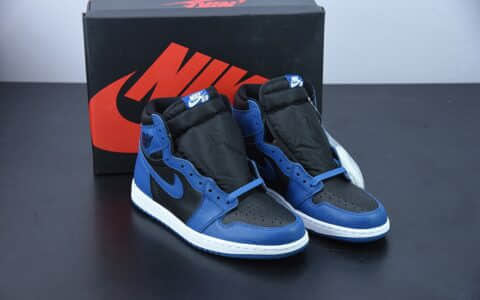 乔丹Air Jordan Retro High OG  Dark Marina Blue  AJ1黑蓝高帮篮球鞋纯原版本  货号：555088-404