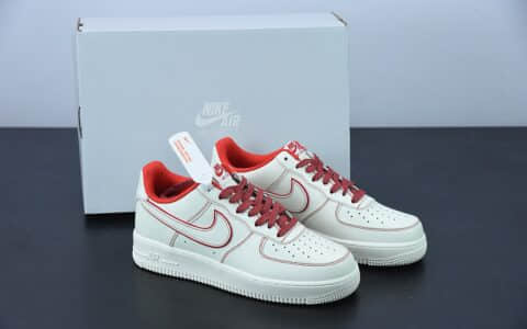 耐克 Nike Air Force 1 '07 LowSailPhantom白红手稿兔八哥空军一号板鞋纯原版本 货号：315122-707