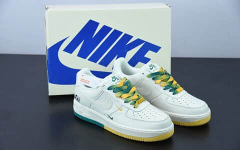 耐克 Nike Air Force 1 Low '07“米黄绿”犹他爵士队城市限定空军一号低帮休闲板鞋纯原版本 货号：ZJ6695-303