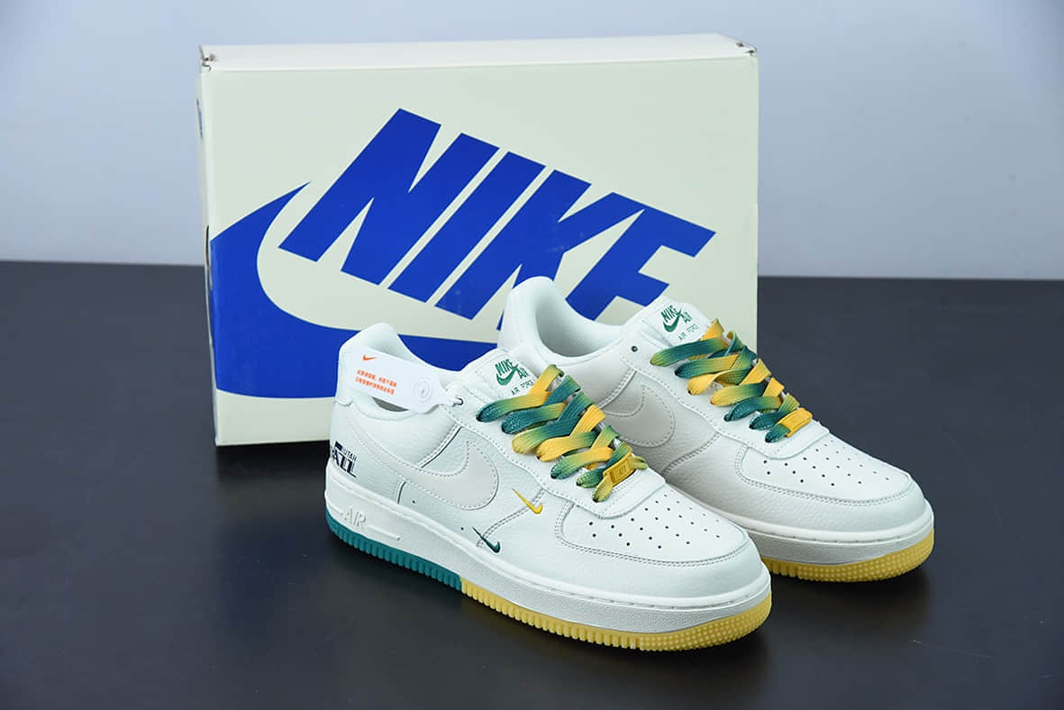 耐克 Nike Air Force 1 Low '07“米黄绿”犹他爵士队城市限定空军一号低帮休闲板鞋纯原版本 货号：ZJ6695-303