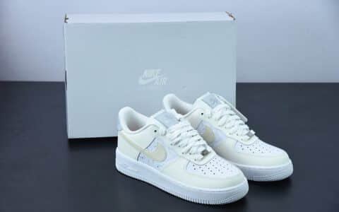 耐克 Nike Air Force 1 Low 米白反光空军一号低帮运动休闲板鞋纯原版本 货号：DR7857-100