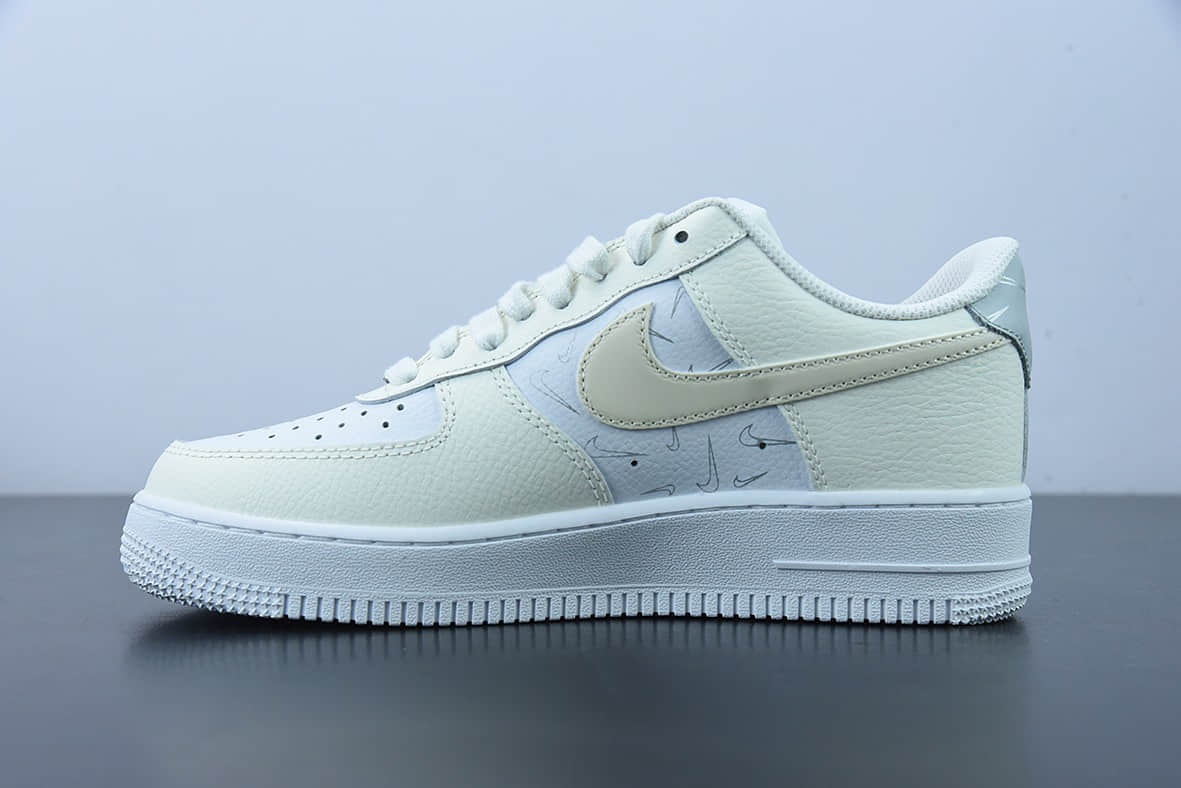 耐克 Nike Air Force 1 Low 米白反光空军一号低帮运动休闲板鞋纯原版本 货号：DR7857-100