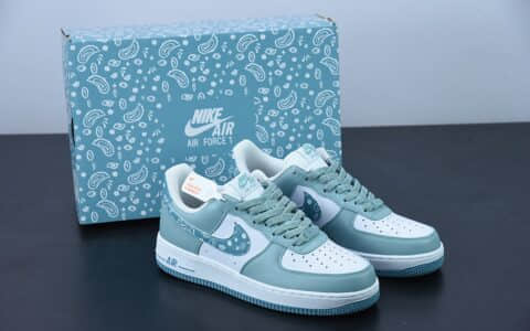 耐克Nike Air Force 1 AF1 白蓝腰果花空军一号低帮板鞋纯原版本 货号：XM9612-092