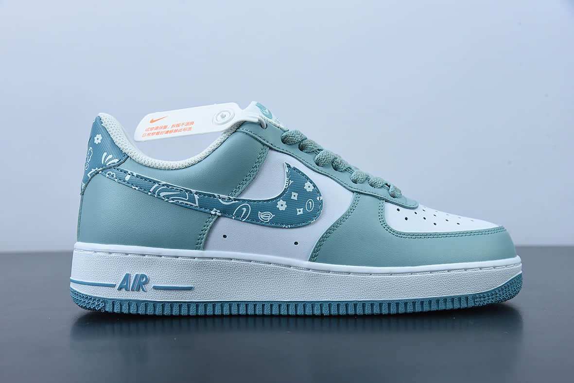 耐克Nike Air Force 1 AF1 白蓝腰果花空军一号低帮板鞋纯原版本 货号：XM9612-092