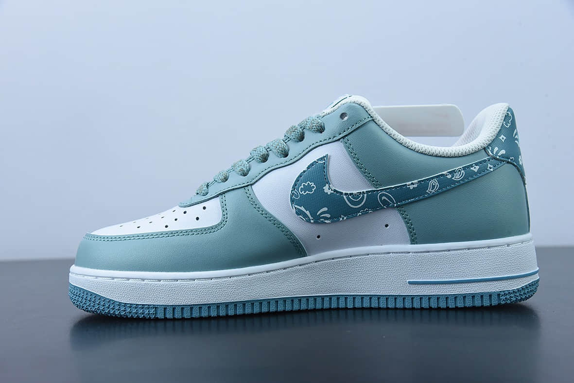 耐克Nike Air Force 1 AF1 白蓝腰果花空军一号低帮板鞋纯原版本 货号：XM9612-092