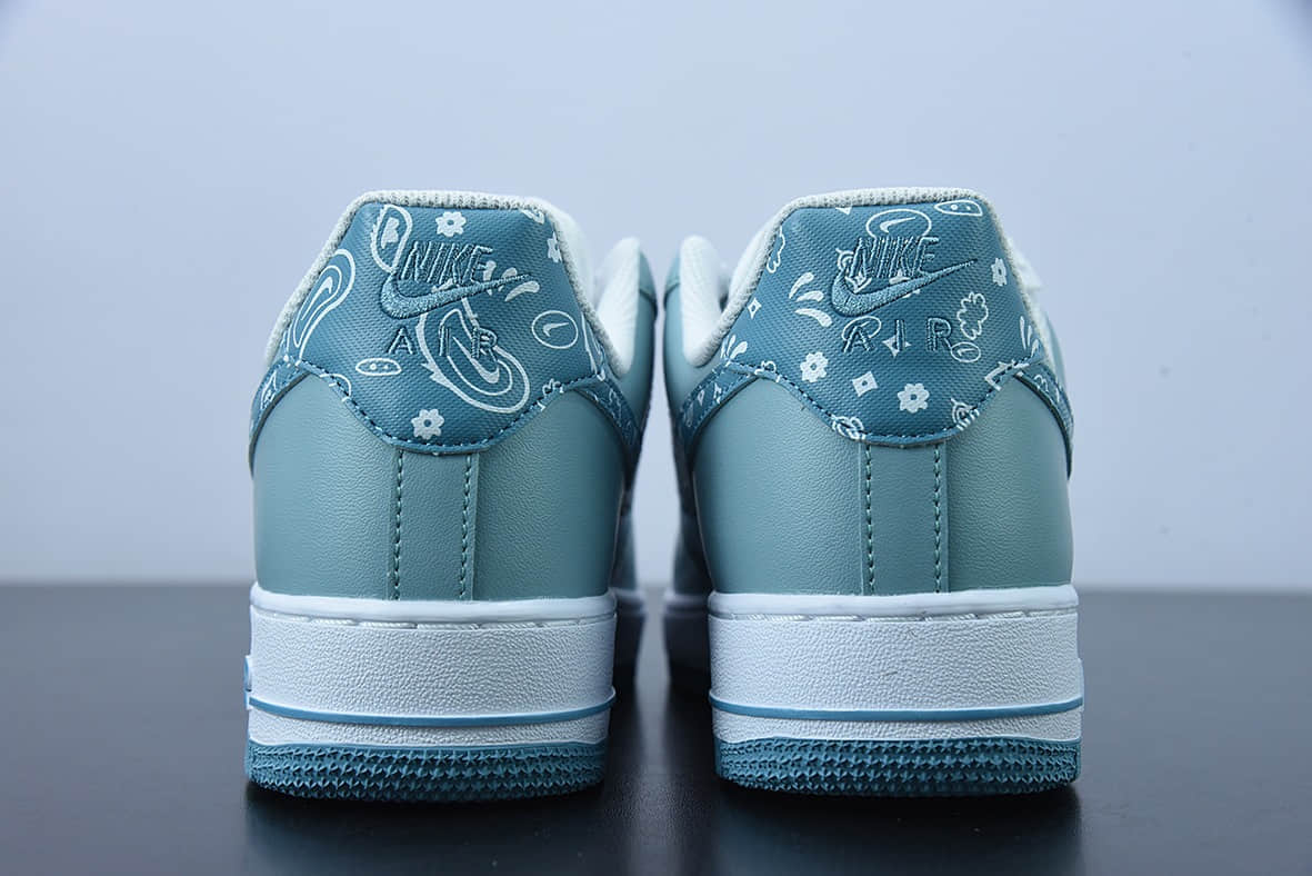 耐克Nike Air Force 1 AF1 白蓝腰果花空军一号低帮板鞋纯原版本 货号：XM9612-092