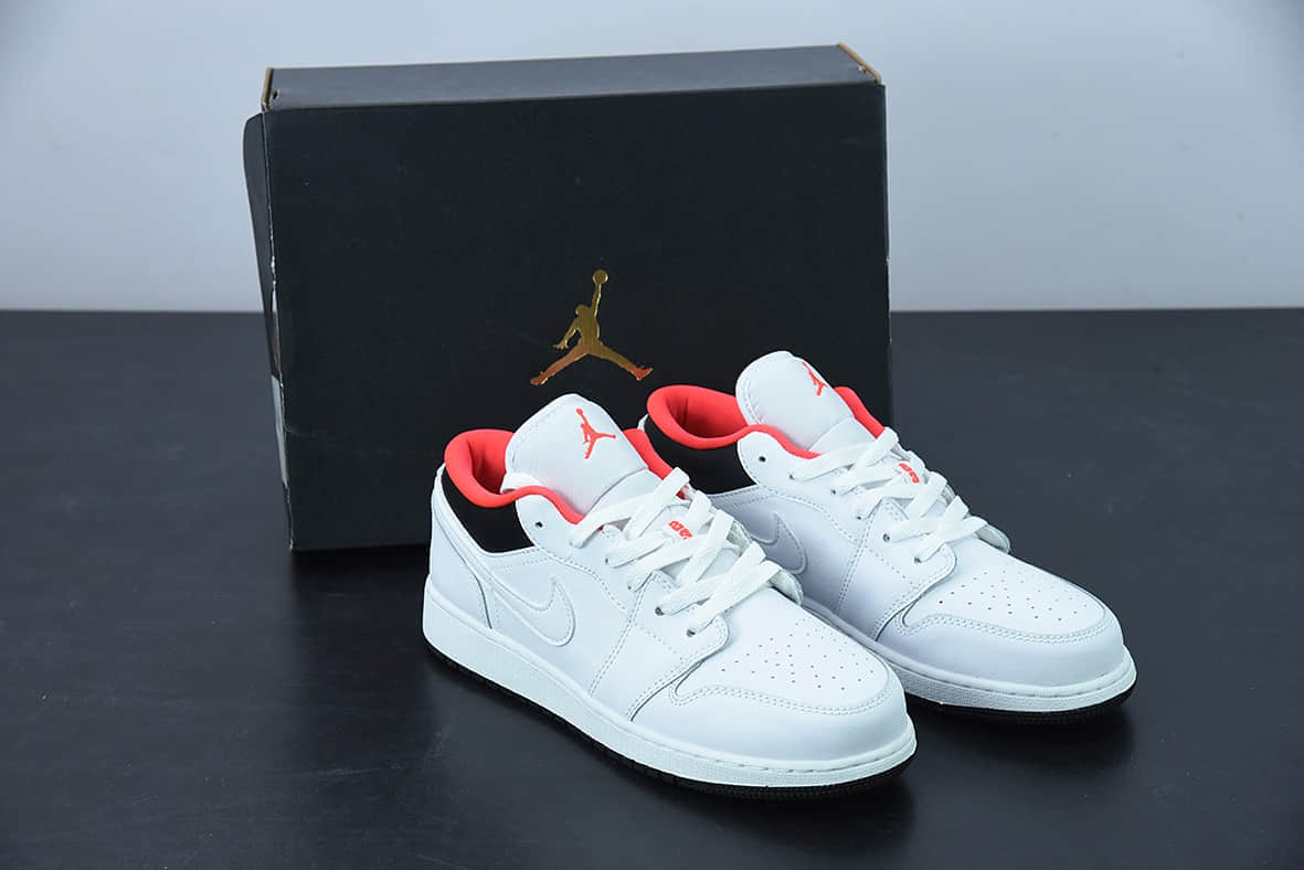 乔丹 Air Jordan 1 Low AJ1 黑白红低帮篮球鞋纯原版本 货号：553560-160