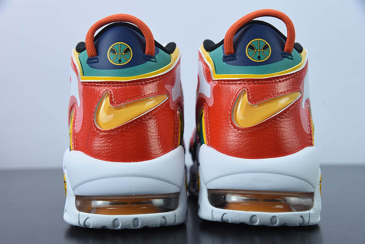 耐克 Nike Air More Uptempo OG外星人白黄蓝皮蓬全掌气垫篮球鞋纯原版本 货号：DD9223-100