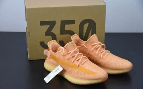 阿迪达斯 Adidas Yeezy Boost 350 V2杏月橙Ash Pearl椰子百搭轻便爆米花中底休闲运动慢跑鞋纯原版本 货号：GW2870