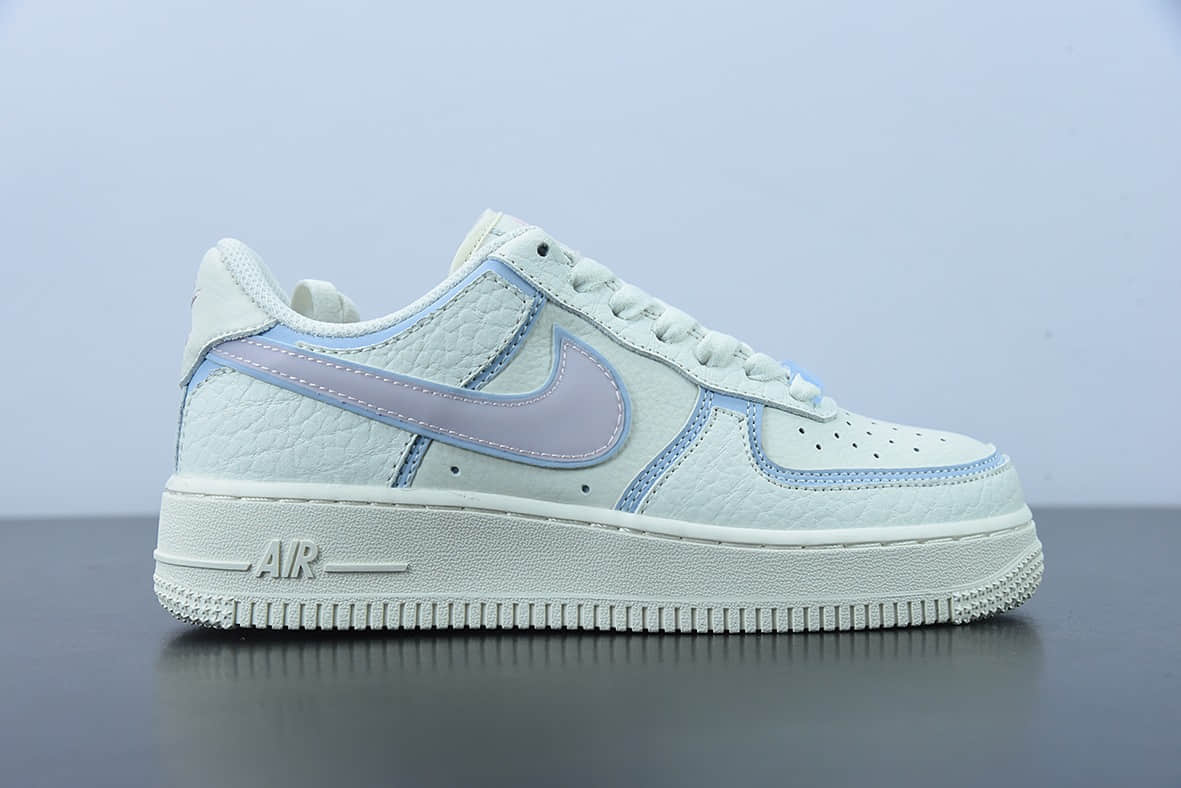 耐克Nike Air Force 1 空军一号紫粉勾低帮运动休闲板鞋纯原版本 货号：DM0119-415