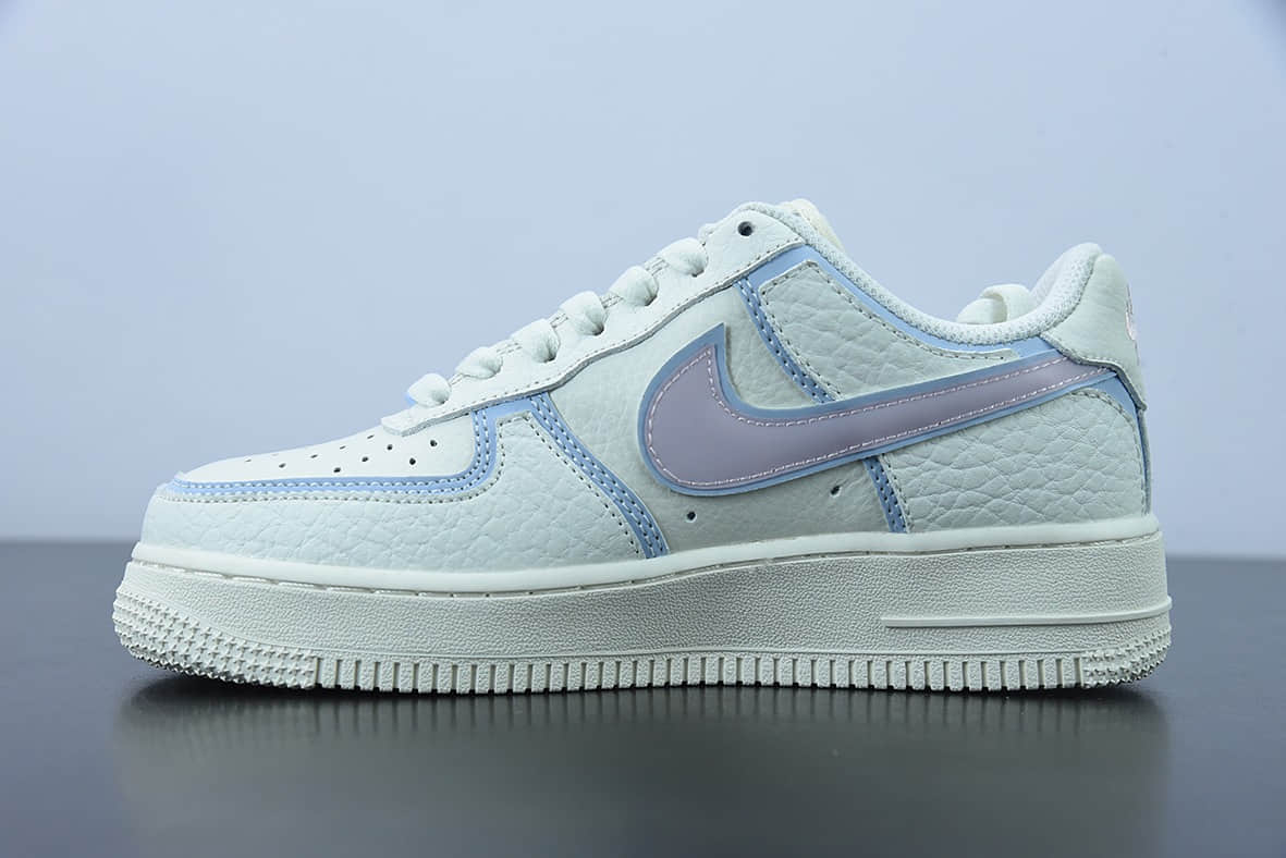 耐克Nike Air Force 1 空军一号紫粉勾低帮运动休闲板鞋纯原版本 货号：DM0119-415
