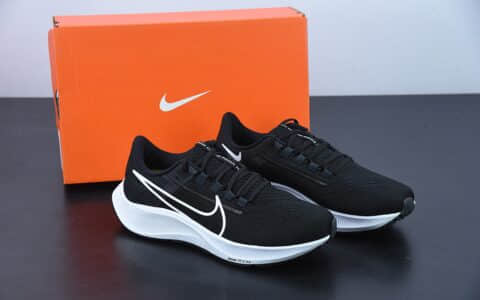 耐克Nike Air Zoom Pegasus 38 针织透气黑白轻便缓震跑步鞋纯原版本 货号：CW7356-002