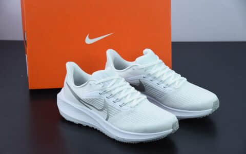 耐克Nike Air Zoom Pegasus 39 针织透气登月39代白银色休闲运动跑步鞋纯原版本 货号：DH4071-100