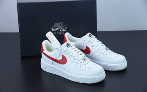 耐克Nike Air Force 1 '07 Low 经典白红空军一号低帮休闲板鞋纯原版本 货号：DN1430-102