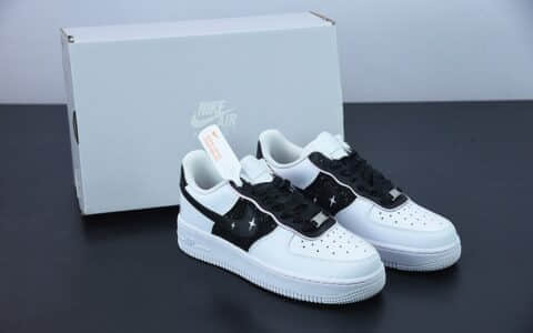 耐克Nike Air Force 1 AF1 空军一号白黑丝绸鞋带低帮休闲文化板鞋纯原版本 货号：DD8959-100