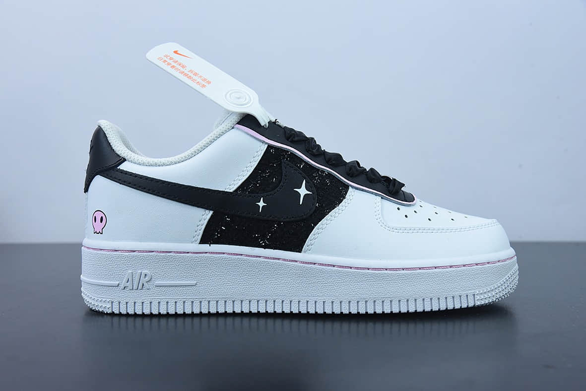 耐克Nike Air Force 1 AF1 空军一号白黑丝绸鞋带低帮休闲文化板鞋纯原版本 货号：DD8959-100