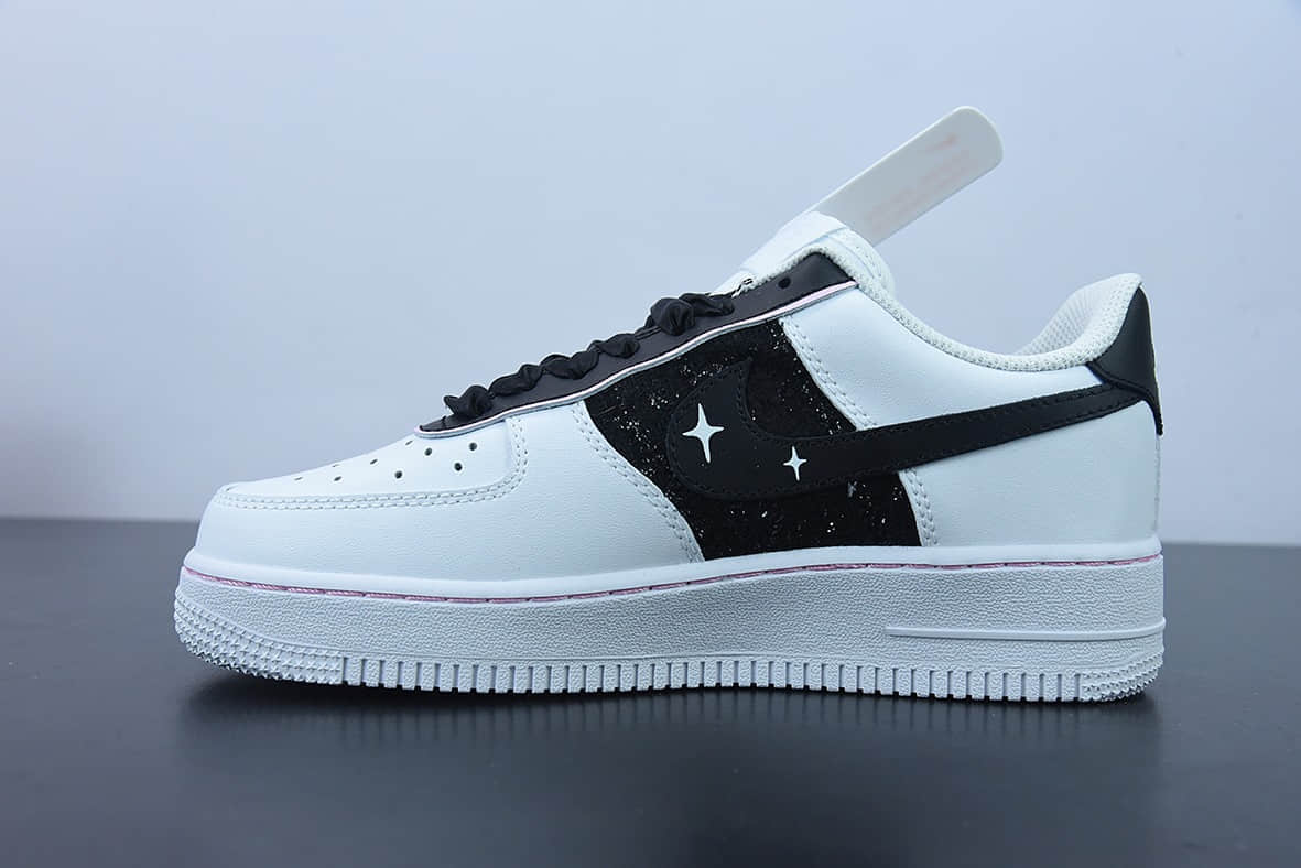 耐克Nike Air Force 1 AF1 空军一号白黑丝绸鞋带低帮休闲文化板鞋纯原版本 货号：DD8959-100