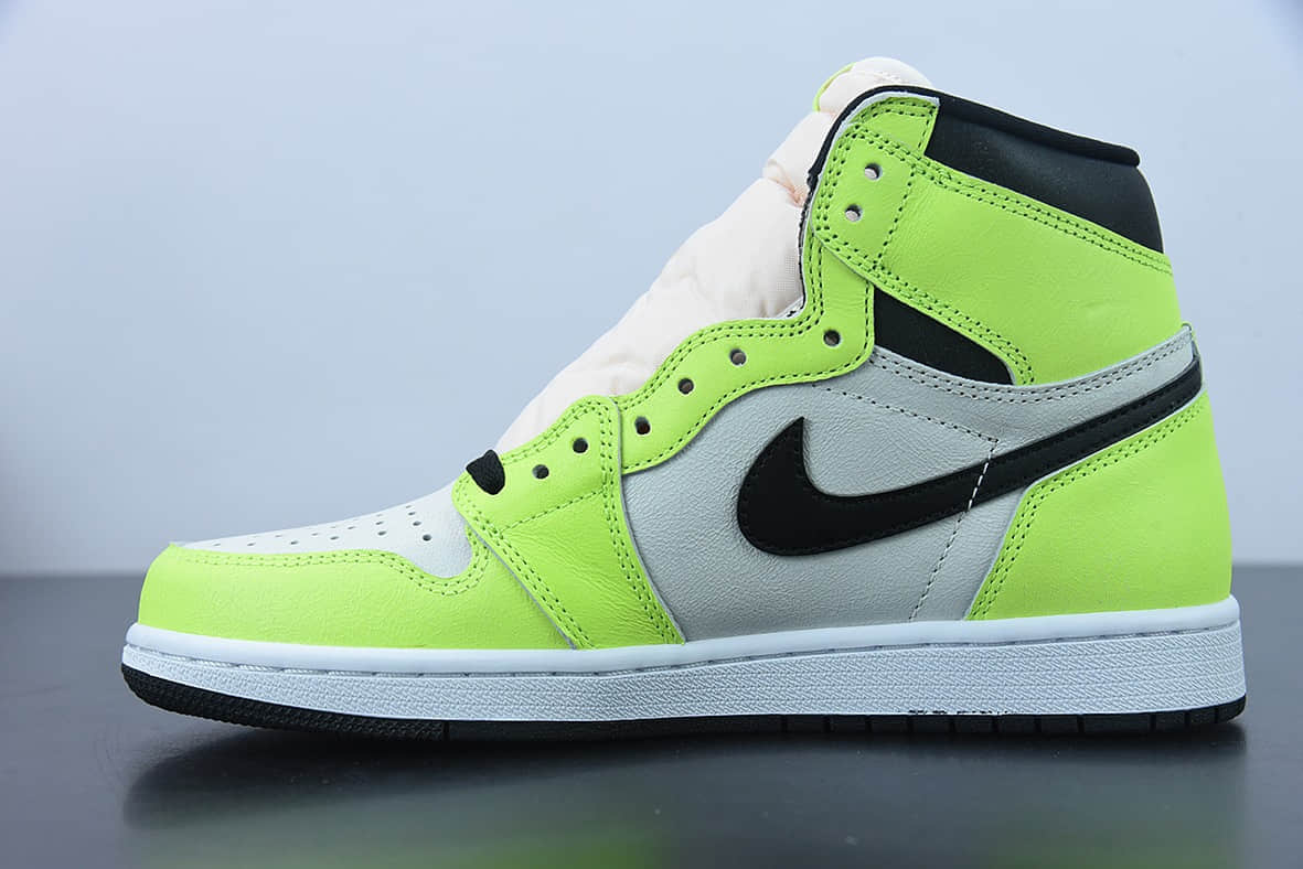 乔丹Air Jordan 1 High OG Volt AJ1 乔1全新荧光绿高帮篮球鞋纯原版本 货号：555088-702