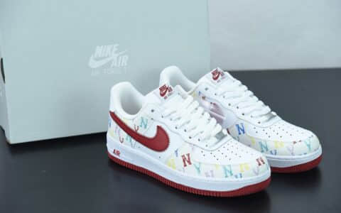 耐克Nike Air Force 1 LoW ’07 MLB 洋基队联名白红满天星配色空军一号低帮休闲板鞋纯原版本 货号：315122-443