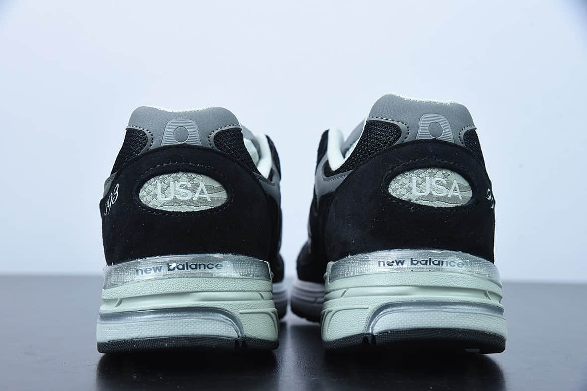 新百伦 New Balance NB Made In USA M993系列黑色美产血统经典复古休闲运动百搭老爹跑步鞋纯原版本 货号：MR993BK