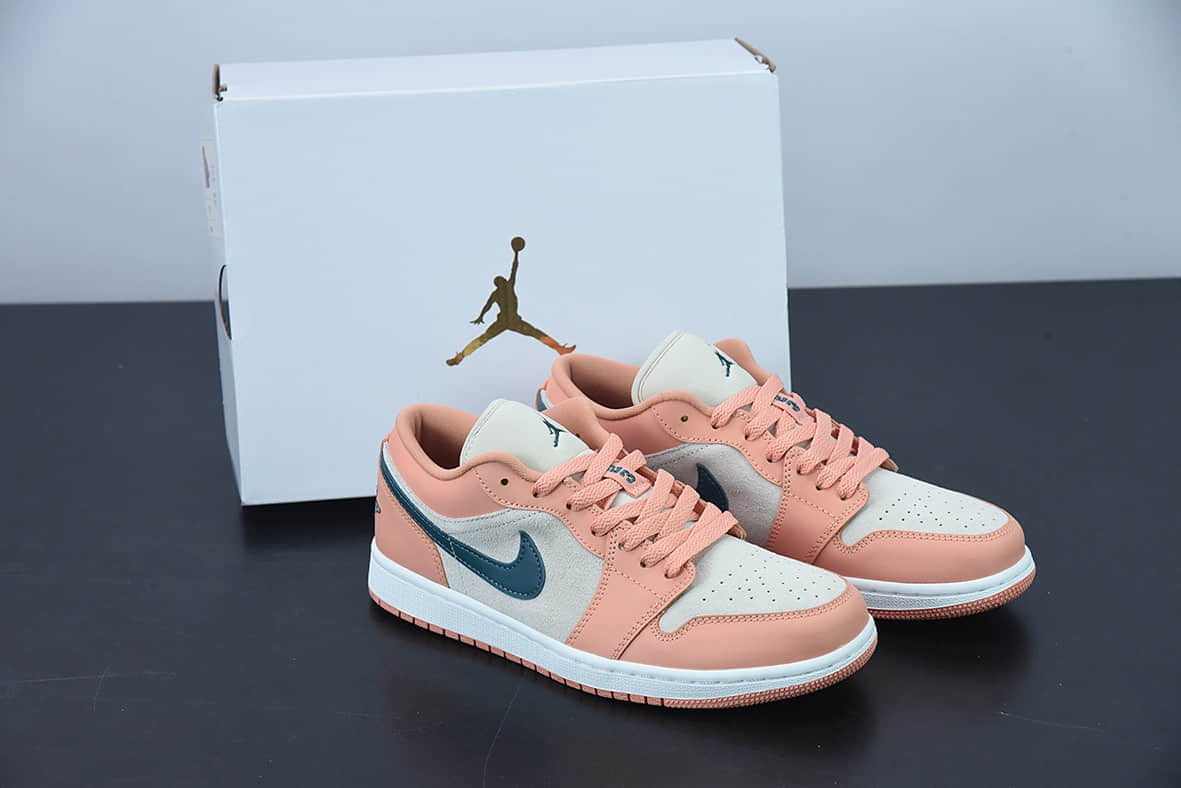 乔丹Air Jordan AJ1 Low AJ1 乔1粉绿低帮文化板鞋纯原版本 货号：DC0774-800