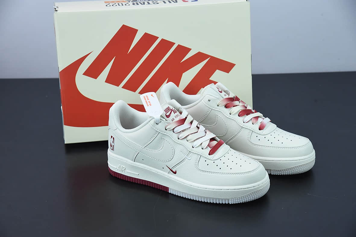 耐克Nike Air Force 1 Low '07 “白酒红”NBA全明星克里夫兰城市限定低帮空军一号休闲板鞋纯原版本 货号：NB8969-123