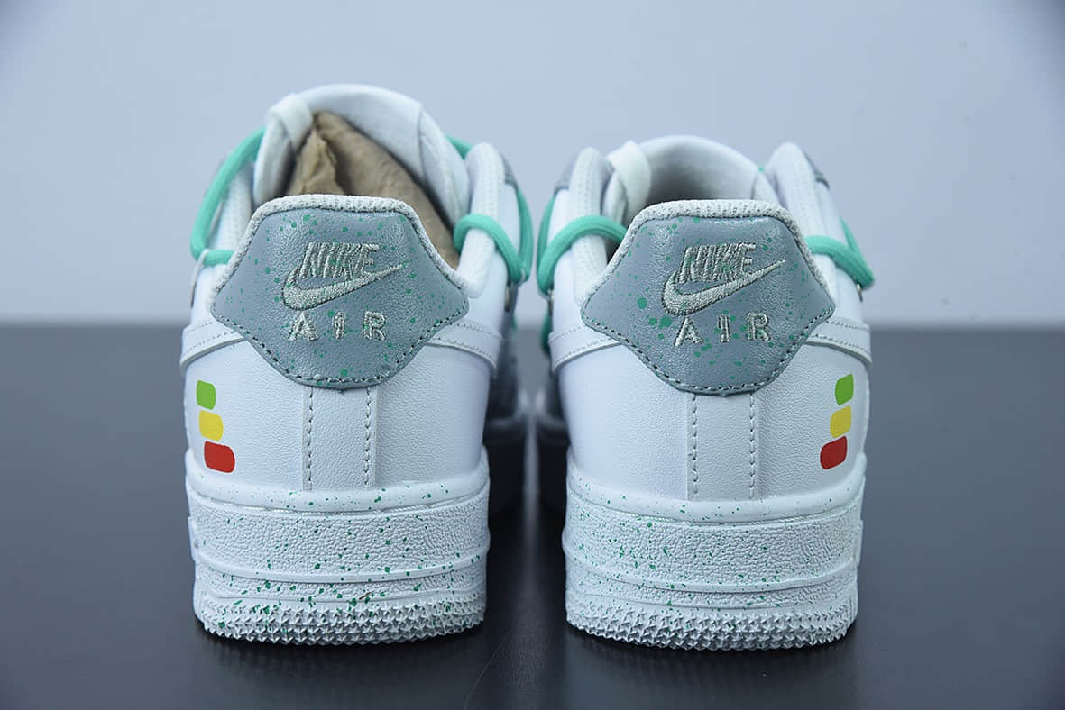 耐克Nike Air Force 1 Low 07 灰白绿绑绳空军一号低帮休闲板鞋纯原版本 货号：CW2288-111