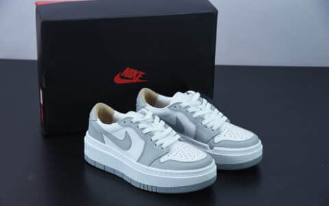 乔丹Air Jordan 1 Elevate Low SEWolf Grey 烟灰配色厚底低帮板鞋纯原版本 货号：DH7004-100