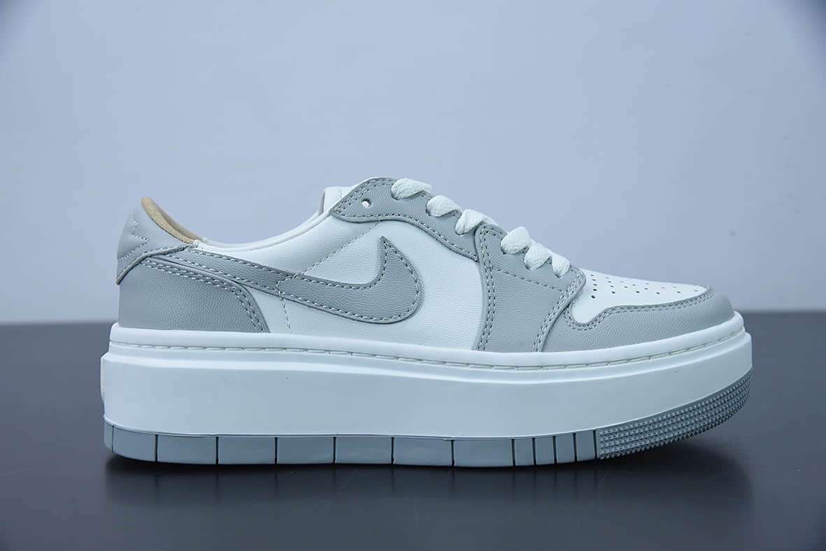 乔丹Air Jordan 1 Elevate Low SEWolf Grey 烟灰配色厚底低帮板鞋纯原版本 货号：DH7004-100