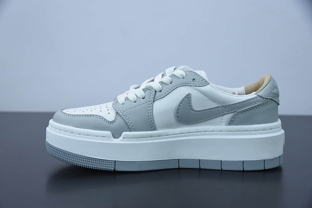 乔丹Air Jordan 1 Elevate Low SEWolf Grey 烟灰配色厚底低帮板鞋纯原版本 货号：DH7004-100