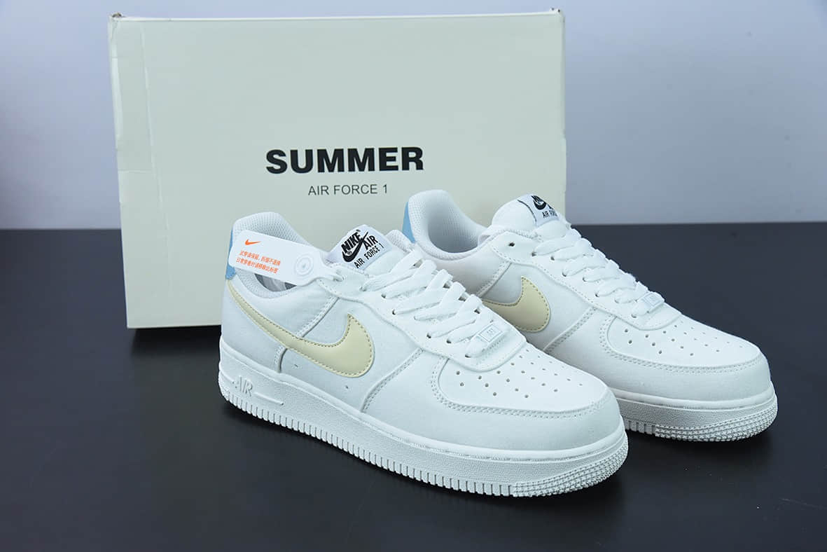 耐克Nike Air Force 1 Low 07 帆布米白兰空军一号低帮休闲板鞋纯原版本 货号：DG2296-006