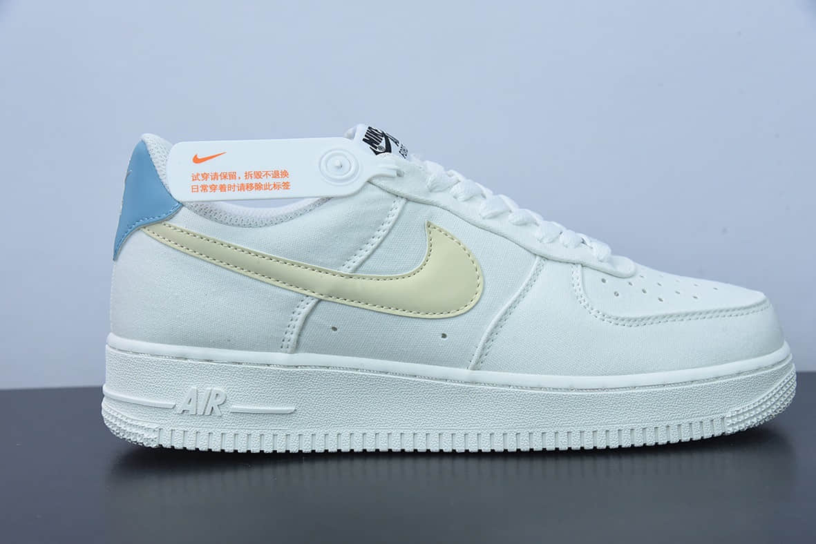 耐克Nike Air Force 1 Low 07 帆布米白兰空军一号低帮休闲板鞋纯原版本 货号：DG2296-006