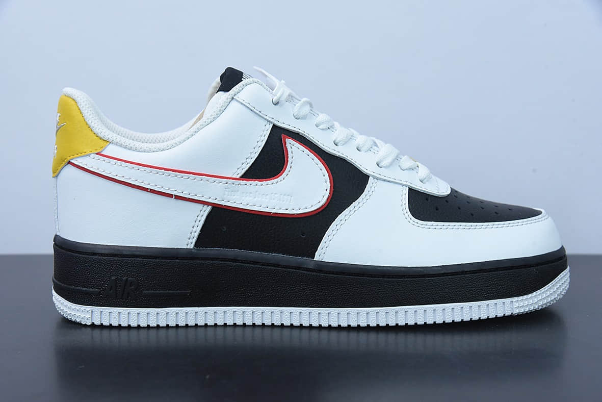 耐克Nike Air Force 1'07 Low 熊猫白黑拼接空军一号低帮休闲板鞋纯原版本 货号：SJ5588-100