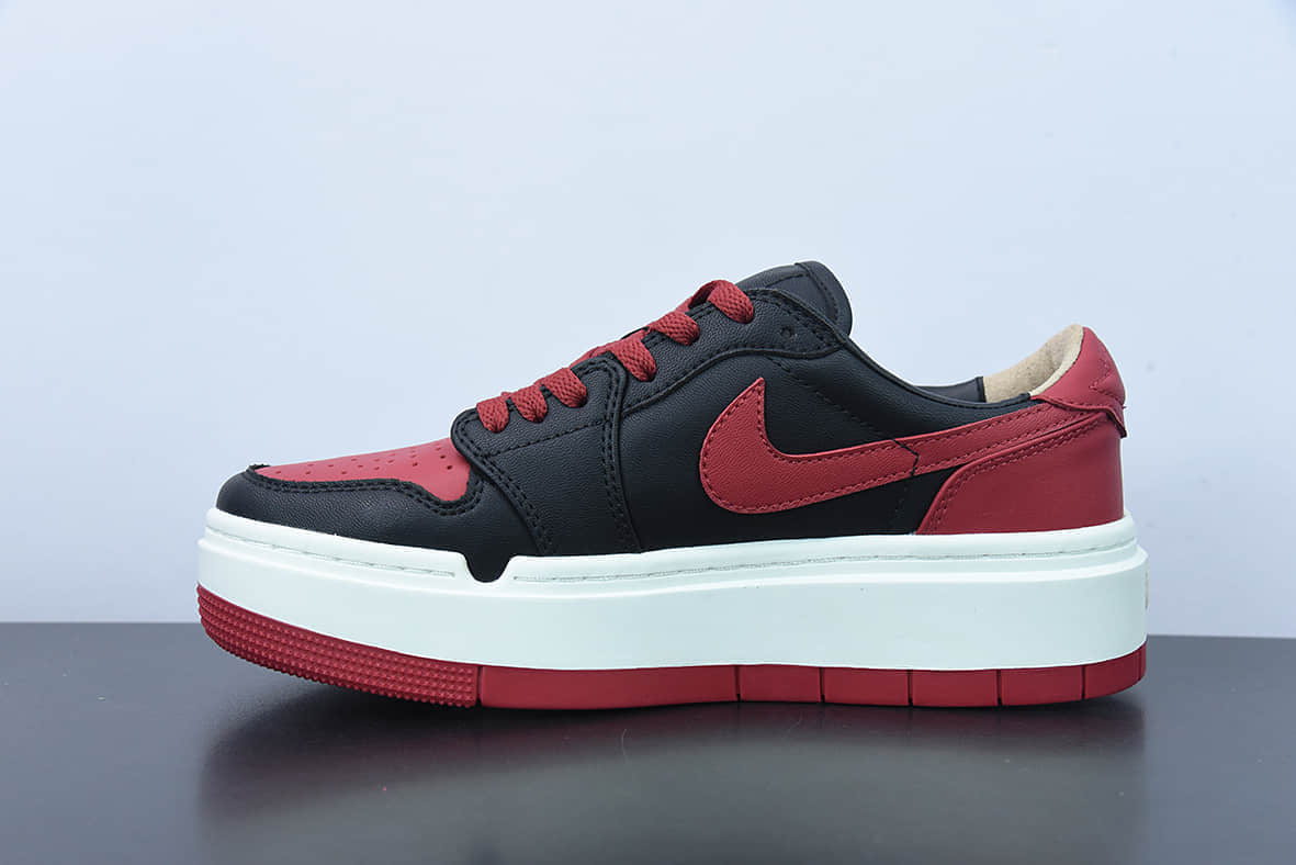 乔丹Air Jordan 1 Elevate Low SE 黑红脚趾小禁穿厚底增高休闲板鞋纯原版本 货号：DQ1823-006