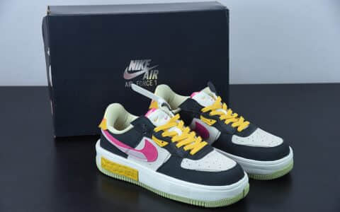 耐克Nike Air Force 1 Fontanka “黑白粉” 丰塔卡系列空军一号低帮休闲板鞋纯原版本 货号：DR7880-001