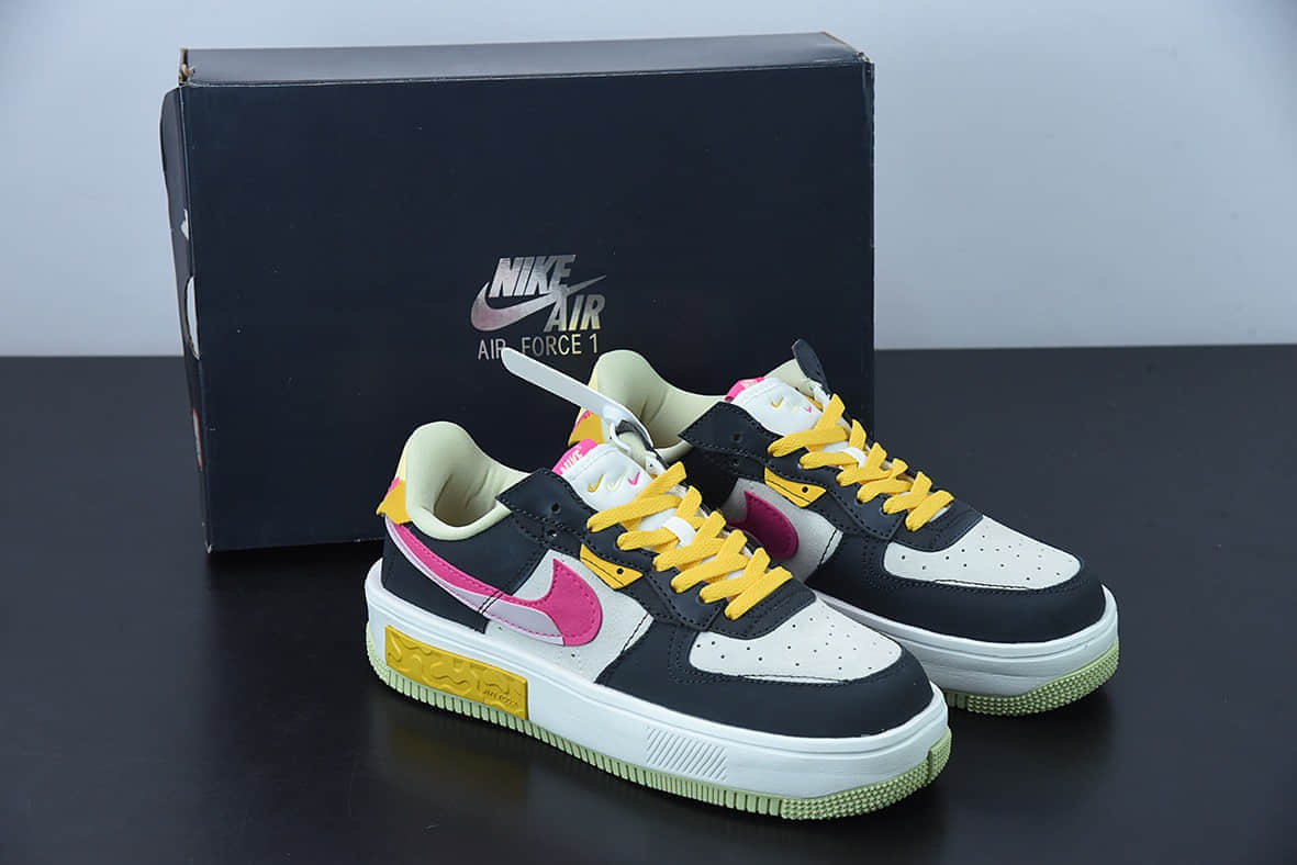 耐克Nike Air Force 1 Fontanka “黑白粉” 丰塔卡系列空军一号低帮休闲板鞋纯原版本 货号：DR7880-001