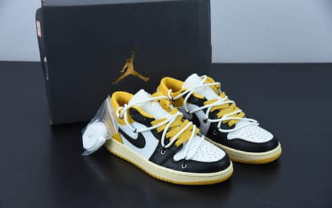 乔丹Air Jordan 1 Low AJ1 乔1定制版 Vibe风味解构运动文化篮球鞋纯原版本 货号：553560-171