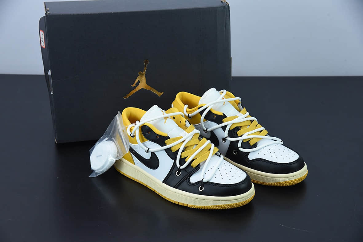 乔丹Air Jordan 1 Low AJ1 乔1定制版 Vibe风味解构运动文化篮球鞋纯原版本 货号：553560-171