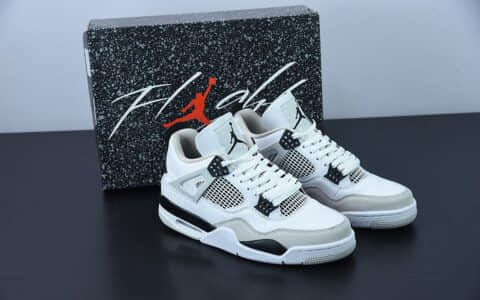 乔丹Air Jordan 4 Military Black AJ4 乔4灰黑拼接中帮篮球鞋纯原版本 货号：DH6927-111