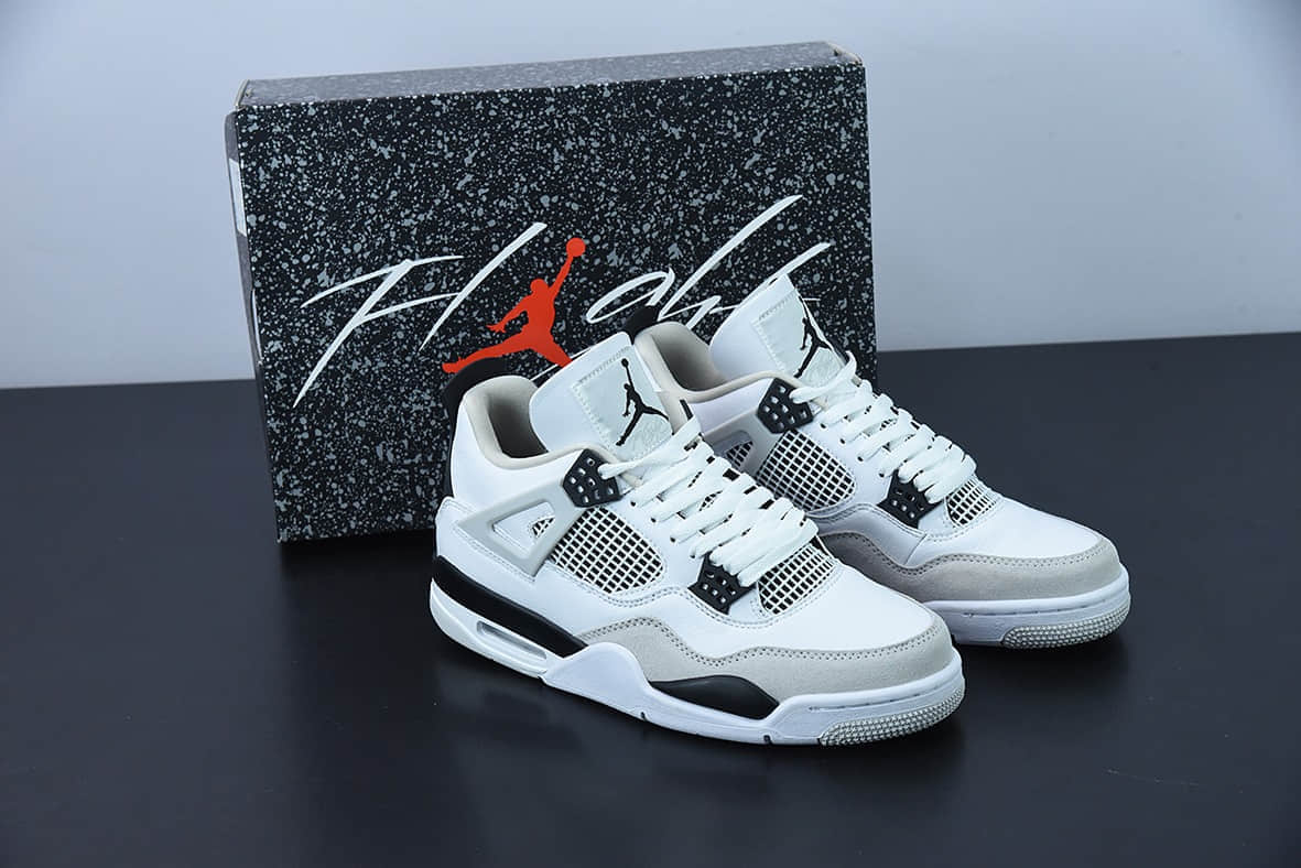 乔丹Air Jordan 4 Military Black AJ4 乔4灰黑拼接中帮篮球鞋纯原版本 货号：DH6927-111